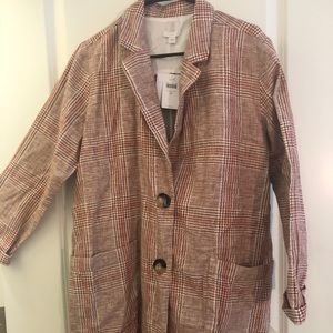 J. Jill long plaid light jacket